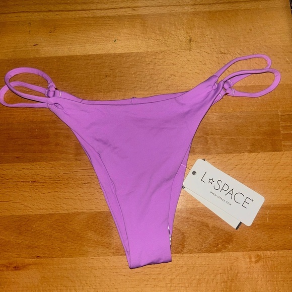 L*Space Purple Jewel Wilder Bikini Bottom Size Medium - Picture 3 of 6